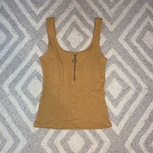 Yellow Aeropostale Zip Up Tank Top Size XS